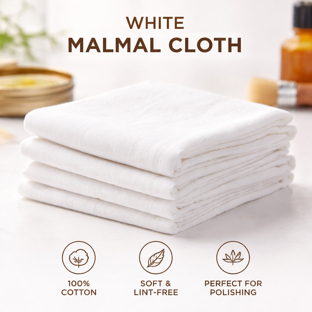 Premium White Malmal Cloth (1 Meter)